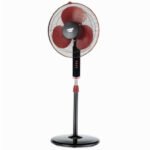 black and maroon stand fan 3 speed rm 272 call 0711477775 or 0711114001