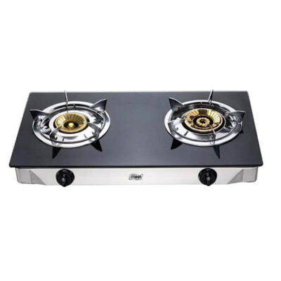 Mika Gas Stove, Table Top, Glass Top, Double Burner MGS7100