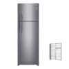 LG GL-C362RLBN Refrigerator, Top Mount Freezer, 310L – Silver