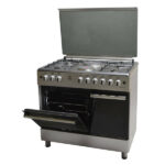 Mika Standing Cooker, 90cm X 60cm, 4 + 2, Electric Oven, Silver MST90PU42SL/GC